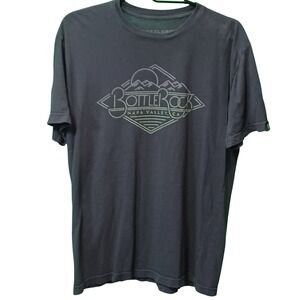 BottleRock Napa Valley Music Festival Graphic T-Shirt Mens Large Gray Cotton